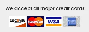 We Accept Credit Cards